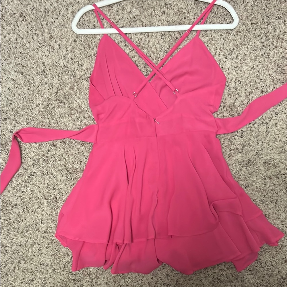 Pink Strappy Romper